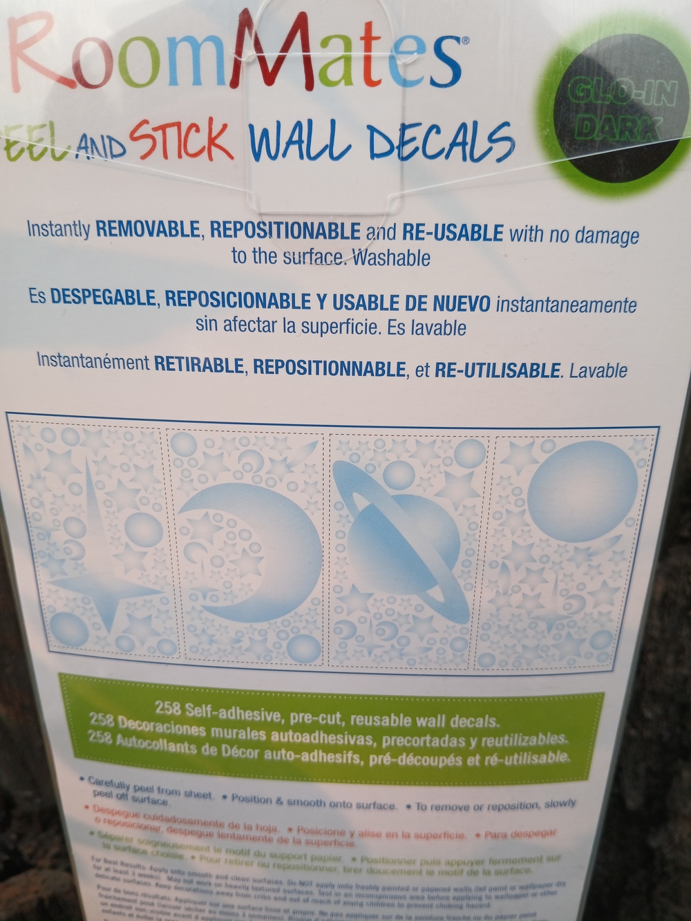 RoomMates Celestial Glow-In-The-Dark Peel & Stick Wall Decals NWT 258pc - Picture 4 of 6